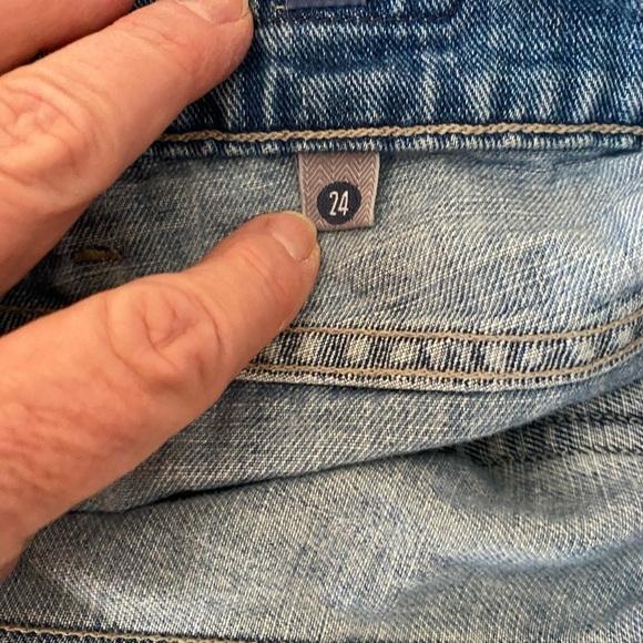 Citizens Of Humanity Blue Distressed Jean Shorts - Picture 9 of 15